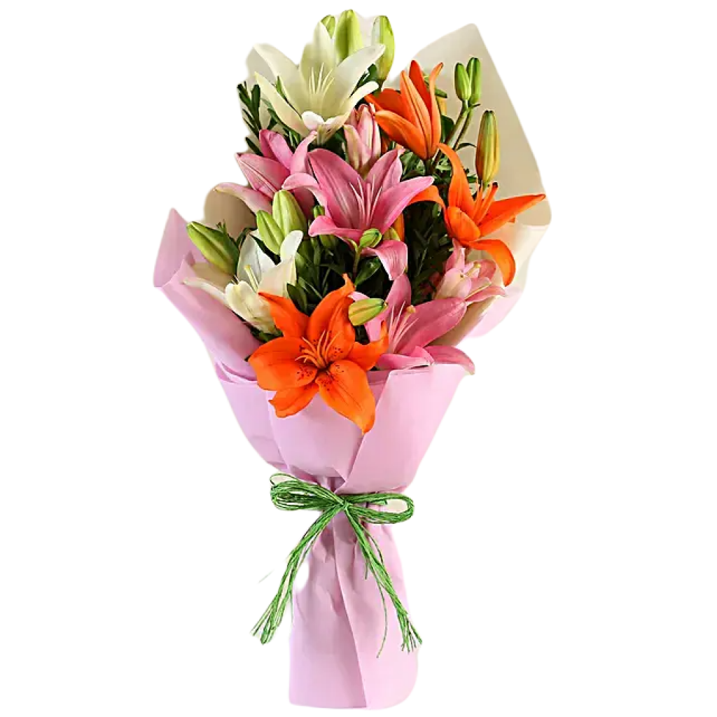 Beautiful Mixed Lilies Flower Bouquet