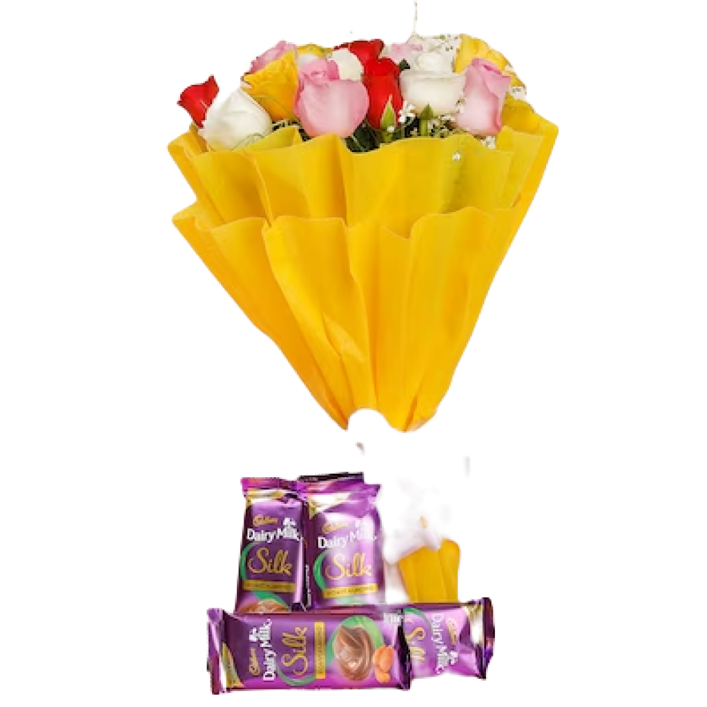 Mix Roses with Silk Chocolate