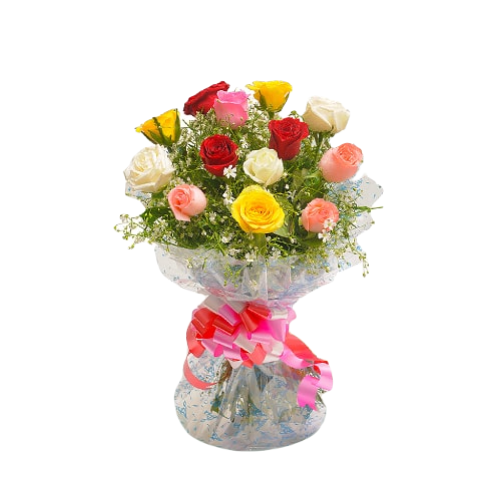 Flowers bouquet of 10 mix roses