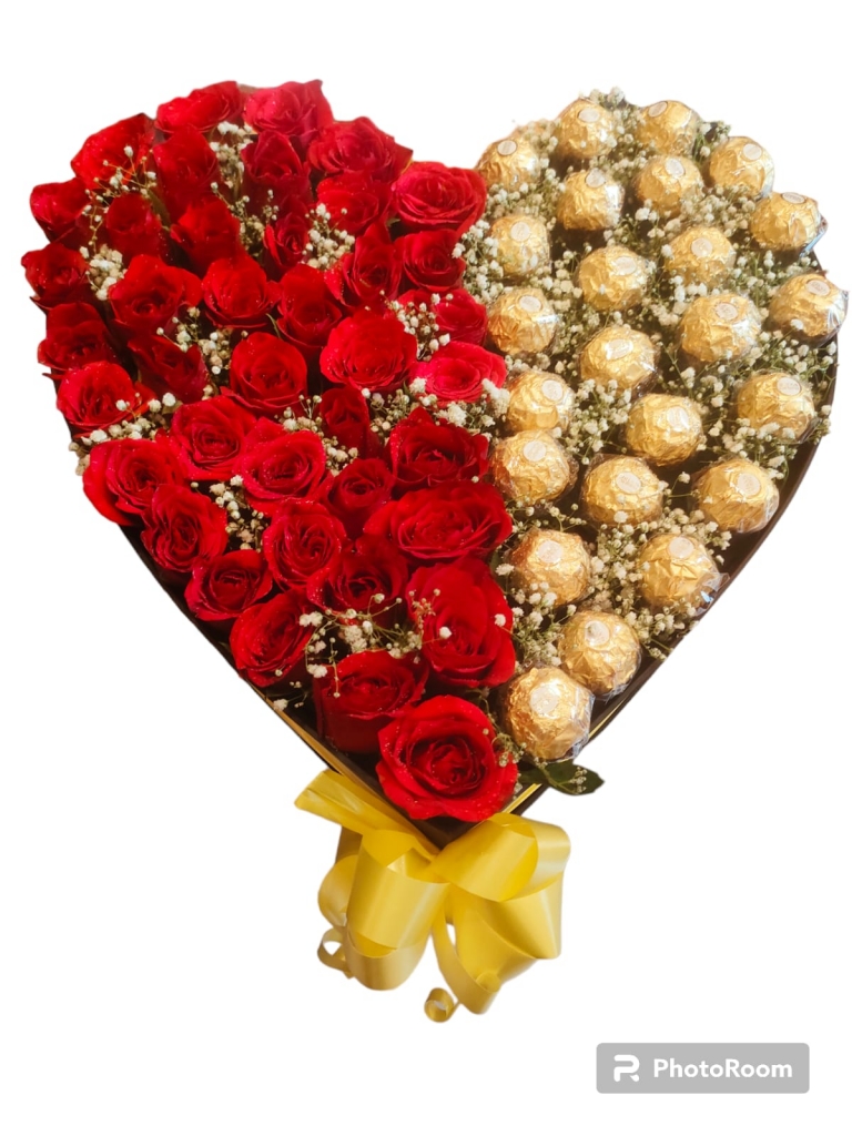 Valentine Day Flower Delivery Heart Shape